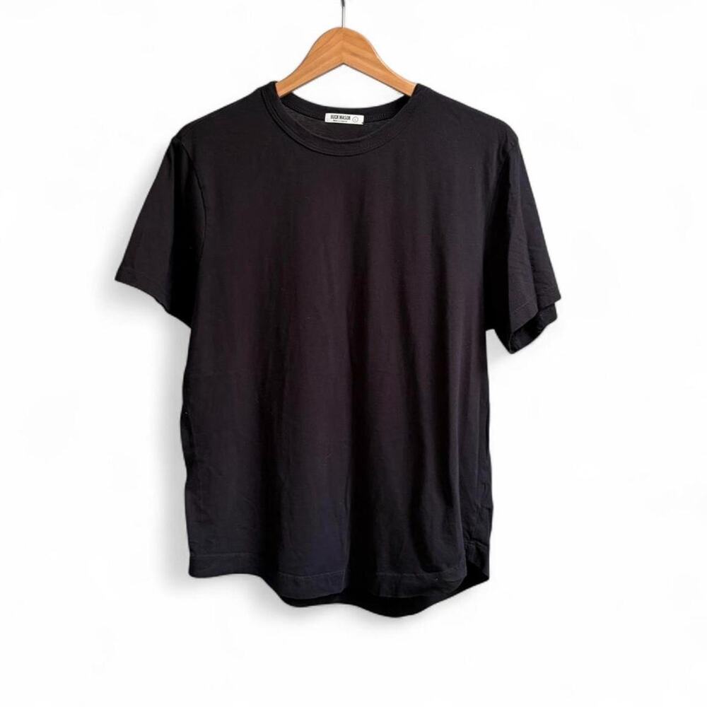 Buck Mason Short Sleeve Black Slub Tee Mens L Preppy USA Classic Minimalist